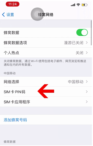 山南苹果14维修网分享如何给iPhone14的SIM卡设置密码 