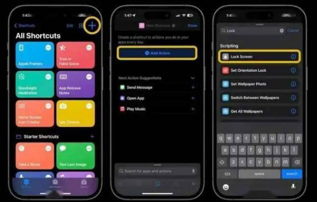 山南苹果14锁屏维修店分享iPhone14升级iOS16.4后如何创建锁屏快捷方式 